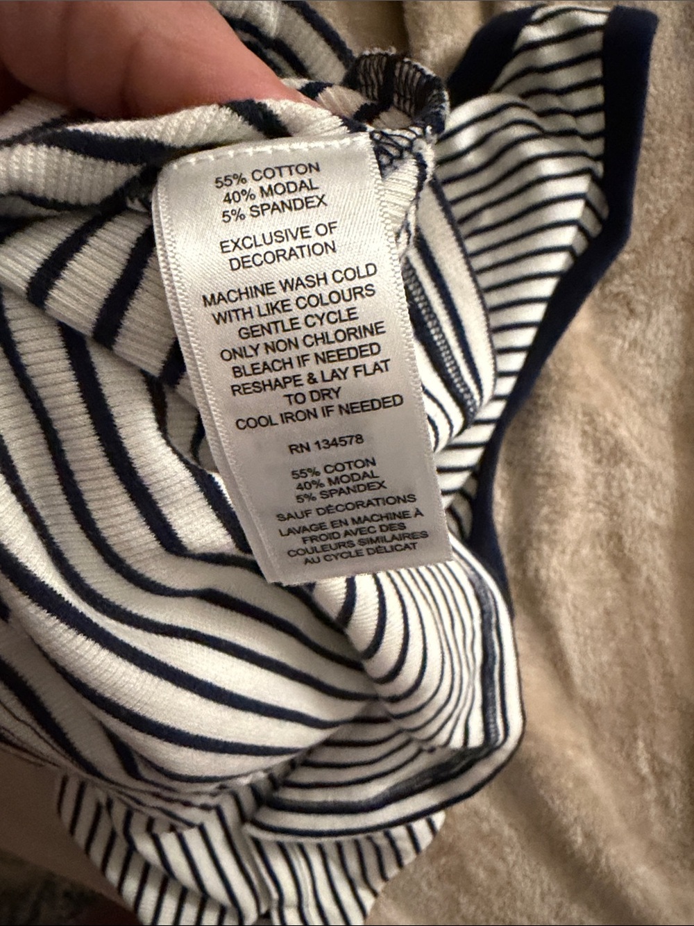 Vineyard Vines Navy & White Striped Ribbed Tank - Picture 8 of 8